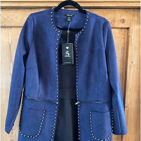 Gorgeous two in one jacket Navy blue size medium Alison Sheri - Picture 2 of 8